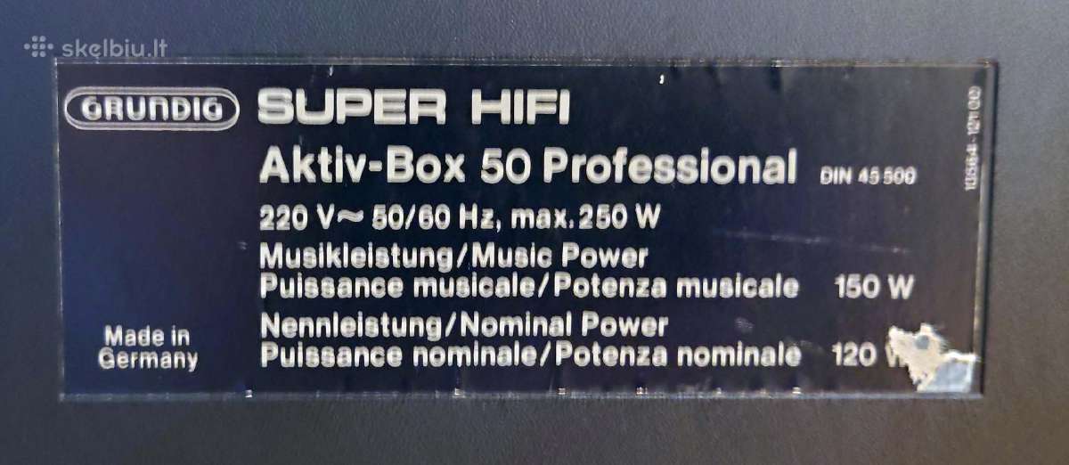 Grundig Aktiv Box 50 aktyvios kolonėlės - nuotraukos Nr. 5
