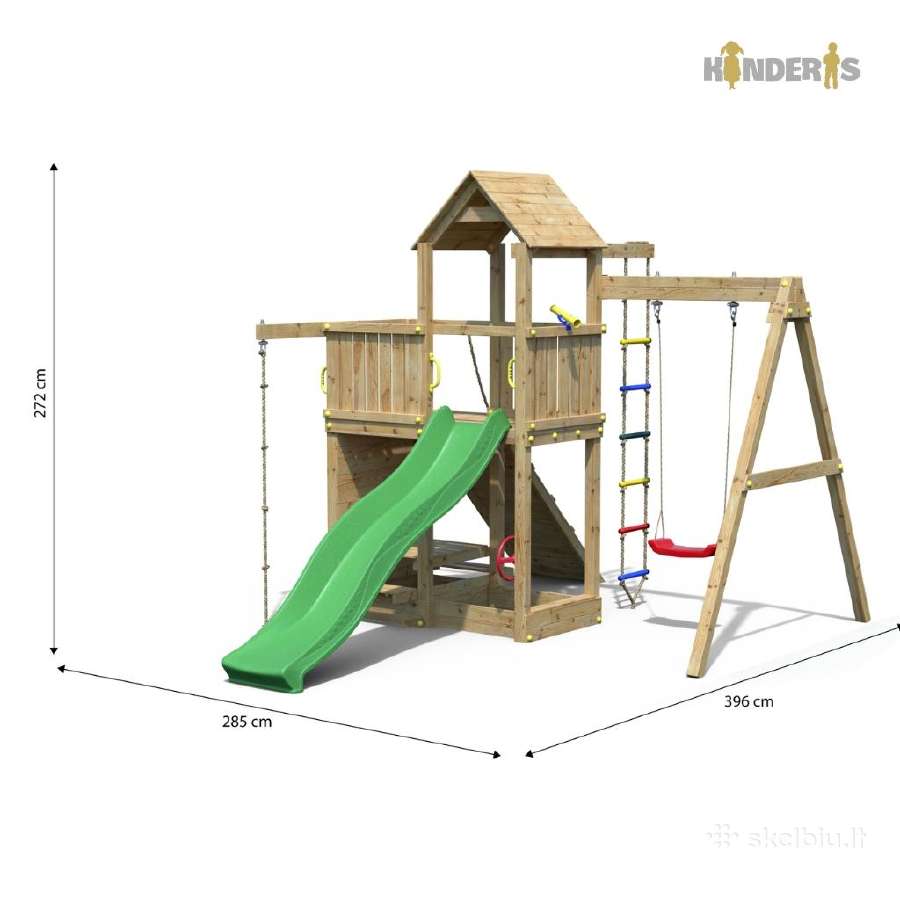 Medinė žaidimų aikštelė su sūpynėm "Aktyvukas" - nuotraukos Nr. 2