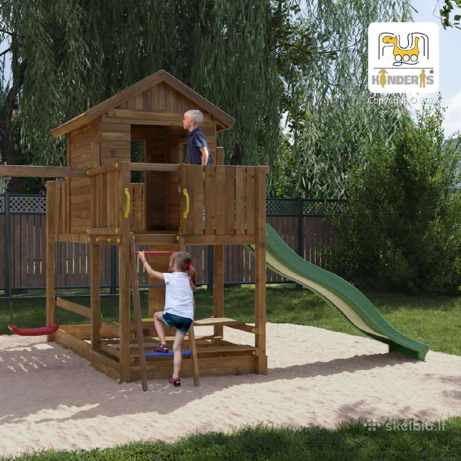 Medinė žaidimų aikštelė su sūpynėm "Marsas" - nuotraukos Nr. 4