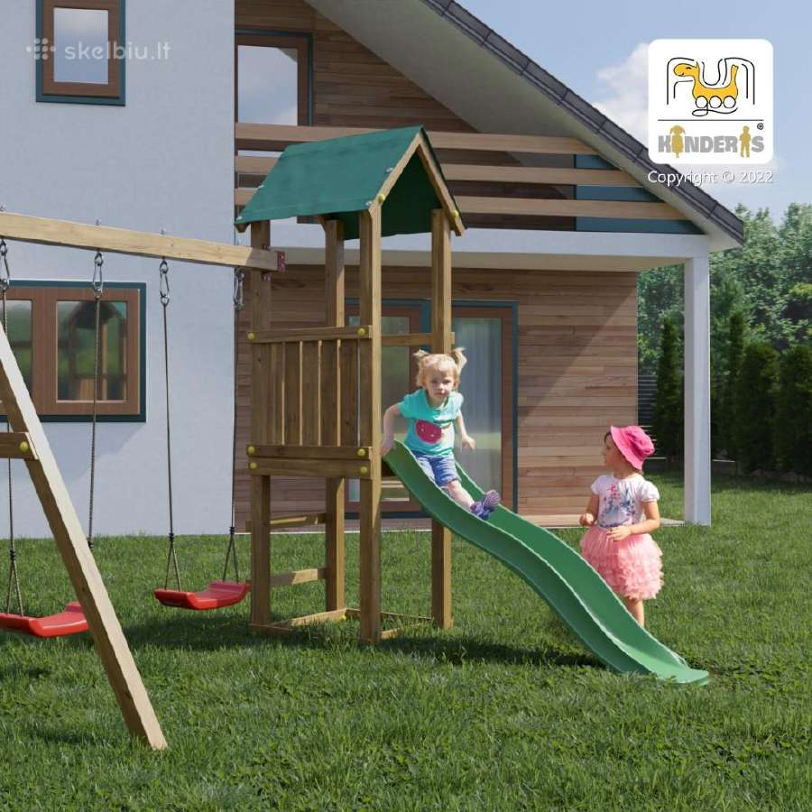 Medinė žaidimų aikštelė su sūpynėm "Lukas" - nuotraukos Nr. 6