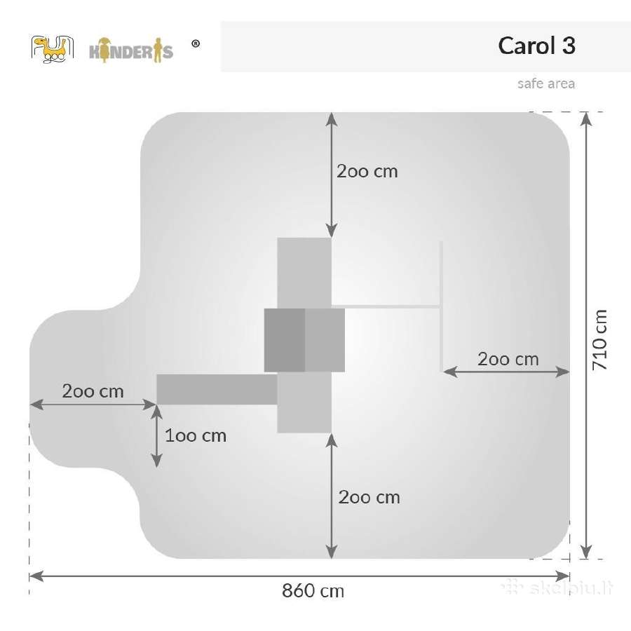Lauko žaidimų aikštelė "Caroline 3" (medis) - nuotraukos Nr. 9