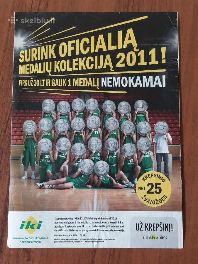 Lankstinukai - Monetos skirtos krepšiniui 2011 m. - nuotraukos Nr. 10