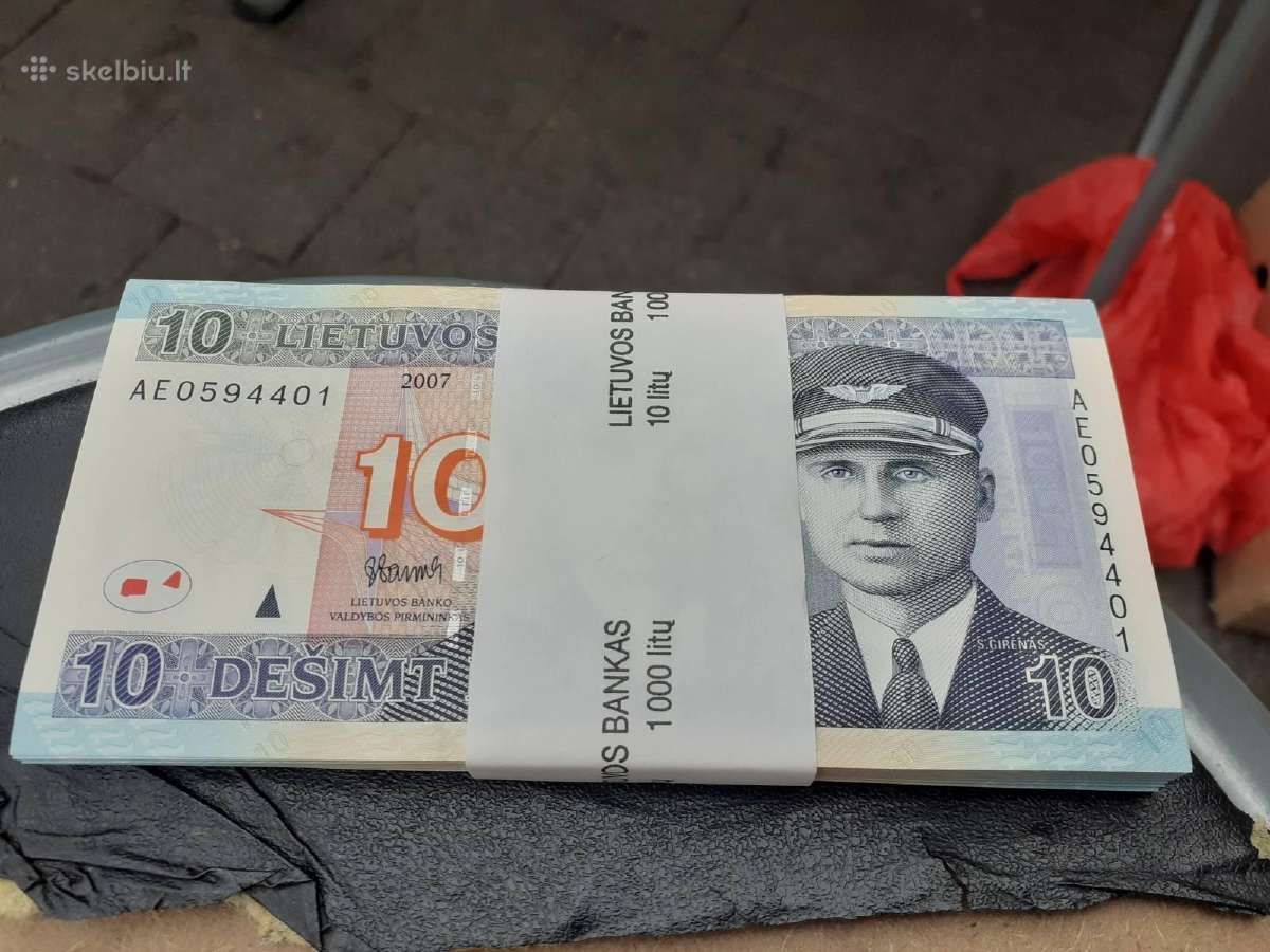 10 lt 2007 m.iš bankinio pakelio unc
