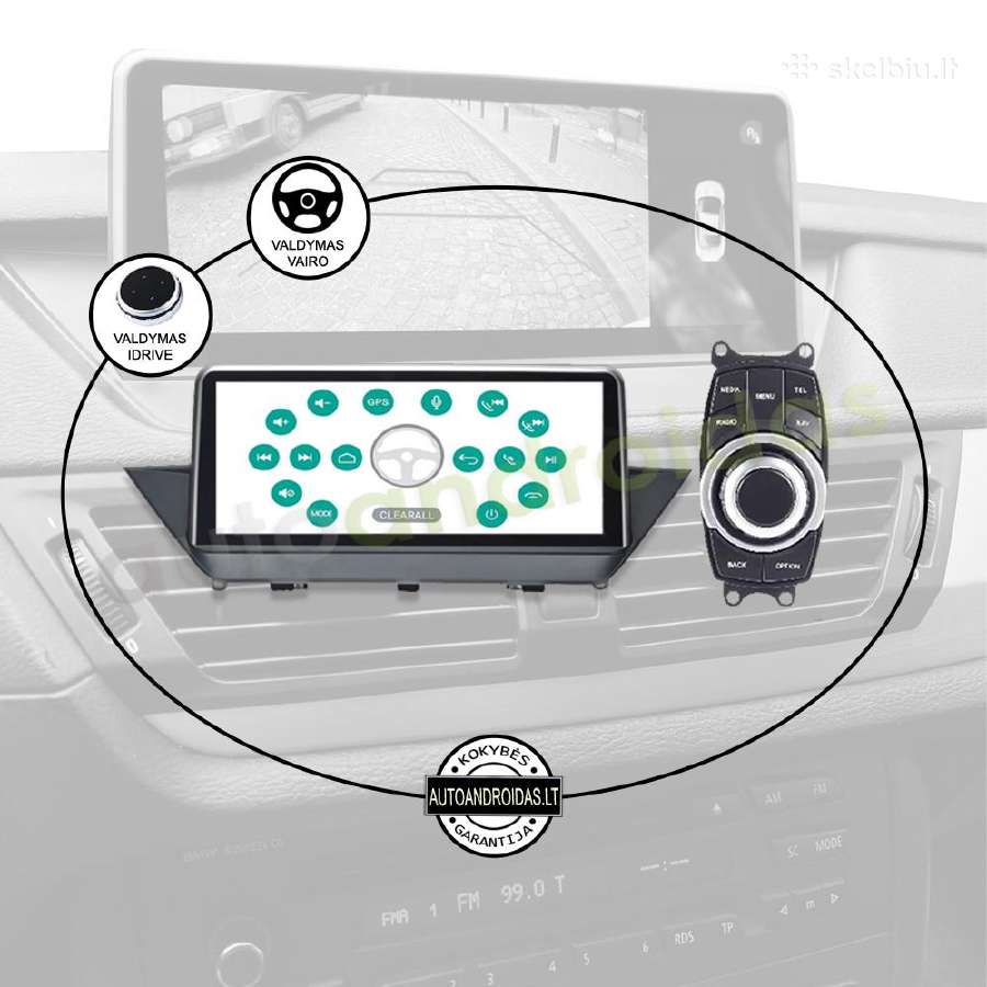 Bmw X1 E84 2009-15 Android multimedia Usb/GPS/WiFi - nuotraukos Nr. 11