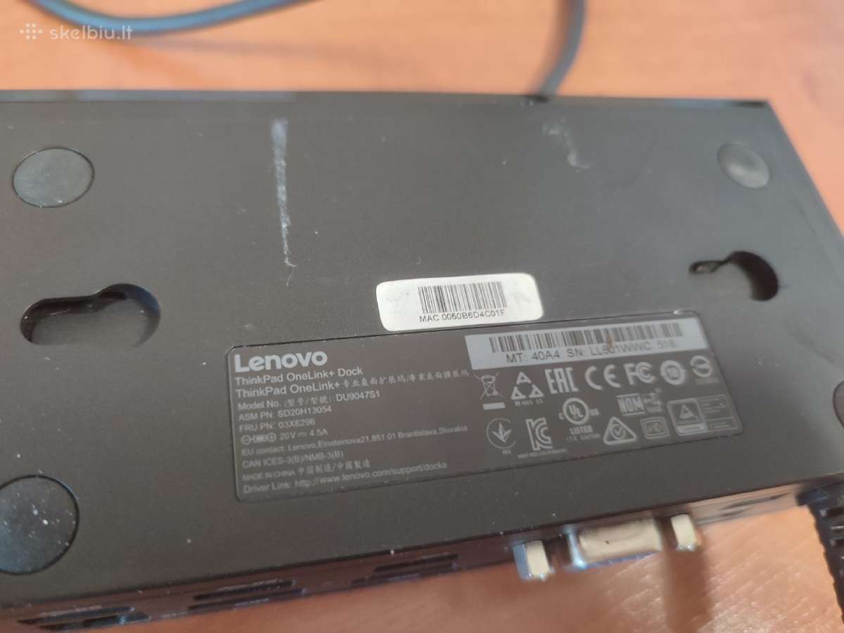 Lenovo Thinkpad docking station (40a7, 40a4) - nuotraukos Nr. 3