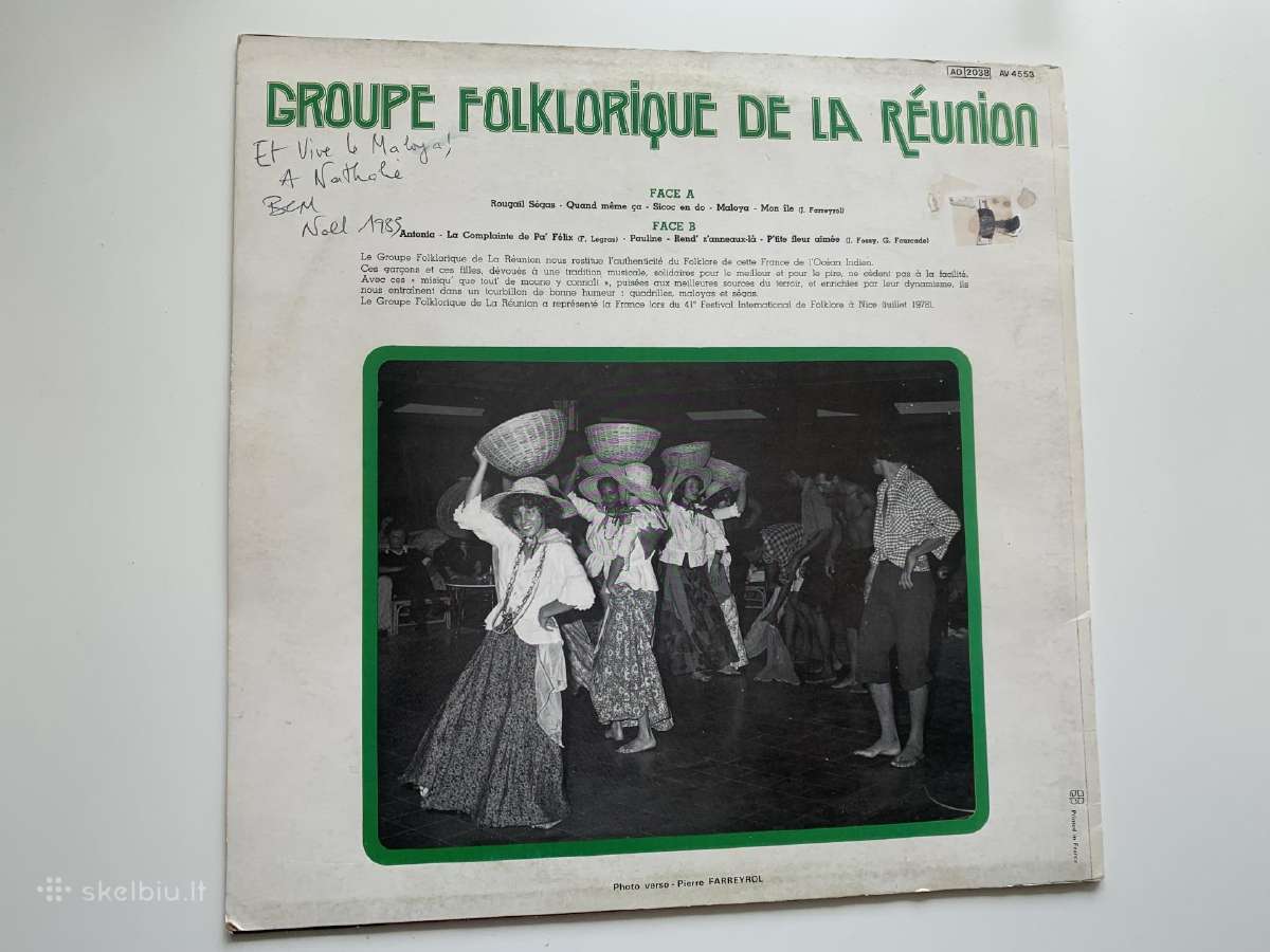 Vinilinė plokštelė “Groupe Folklorique de la Reuni - nuotraukos Nr. 2