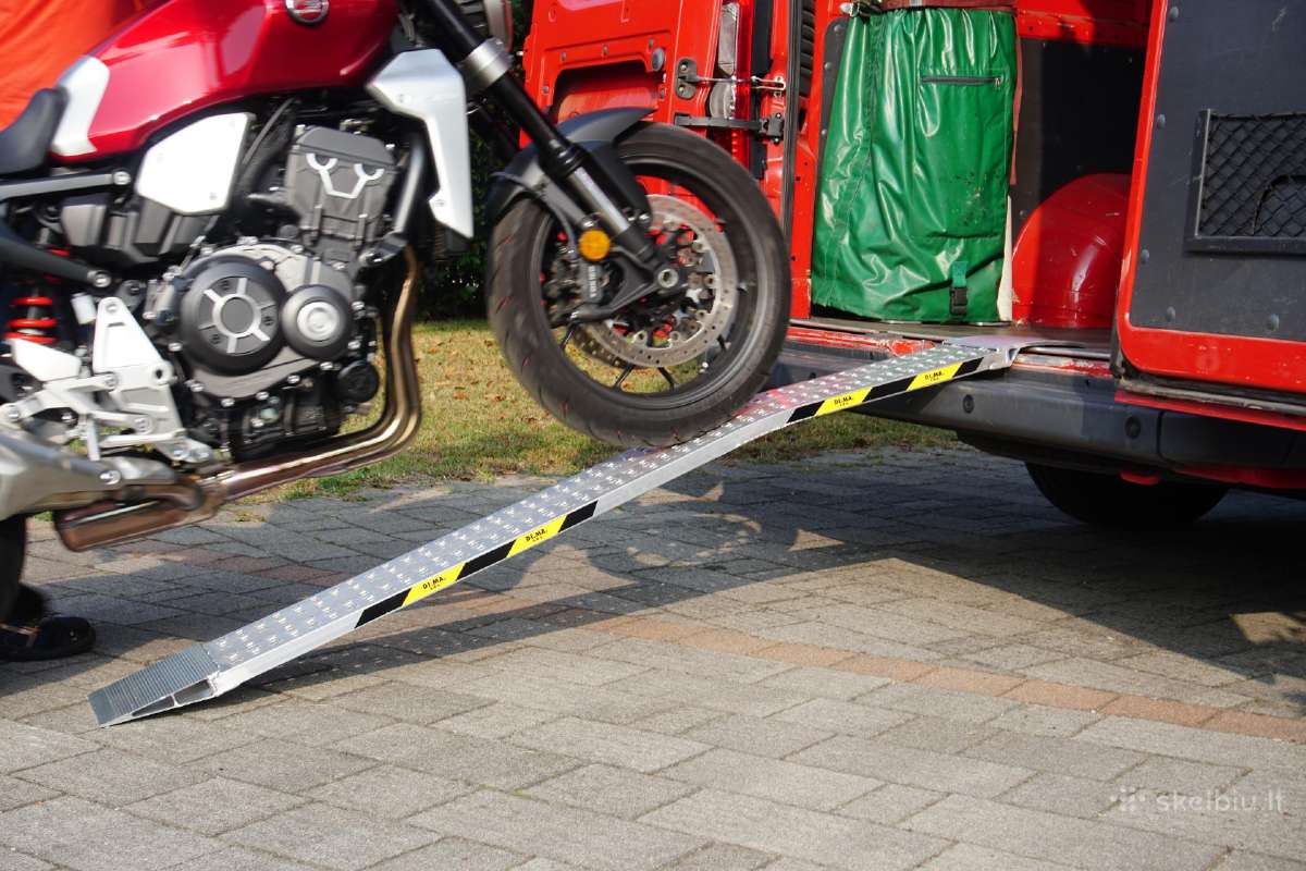 Aliuminė rampa motociklui 1500/2000 mm ilgio