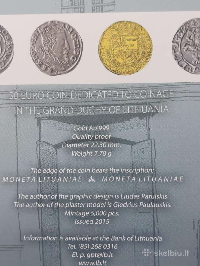 Lankstinukai 2015 m. skirti LDK monetų kalybai . - nuotraukos Nr. 11