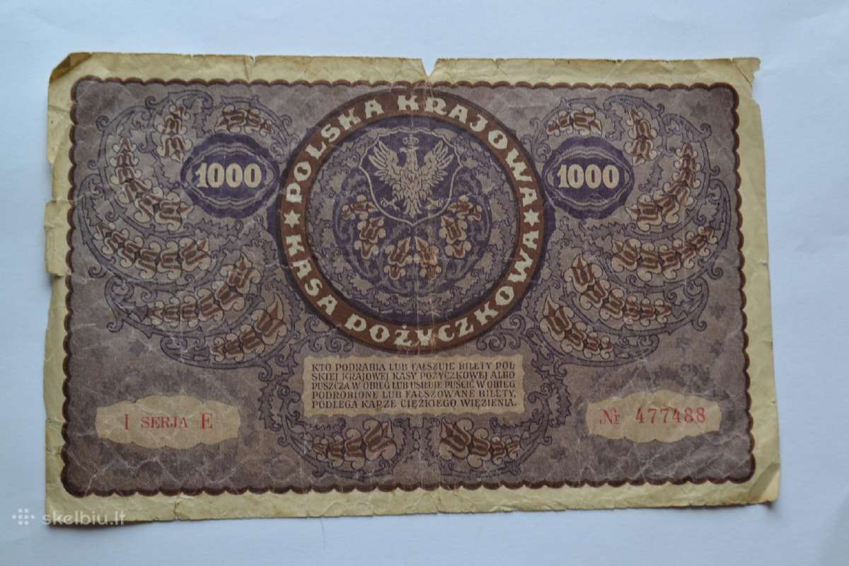 1919 m.1000 Lenkijos markiu - nuotraukos Nr. 2