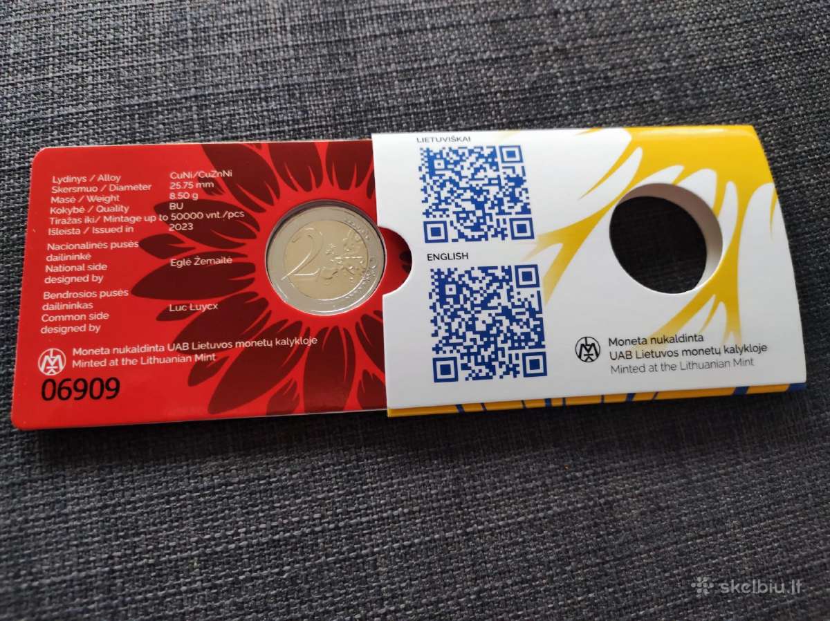 2 € moneta ,Kartu su Ukraina" bankinėje kortelėje - nuotraukos Nr. 2