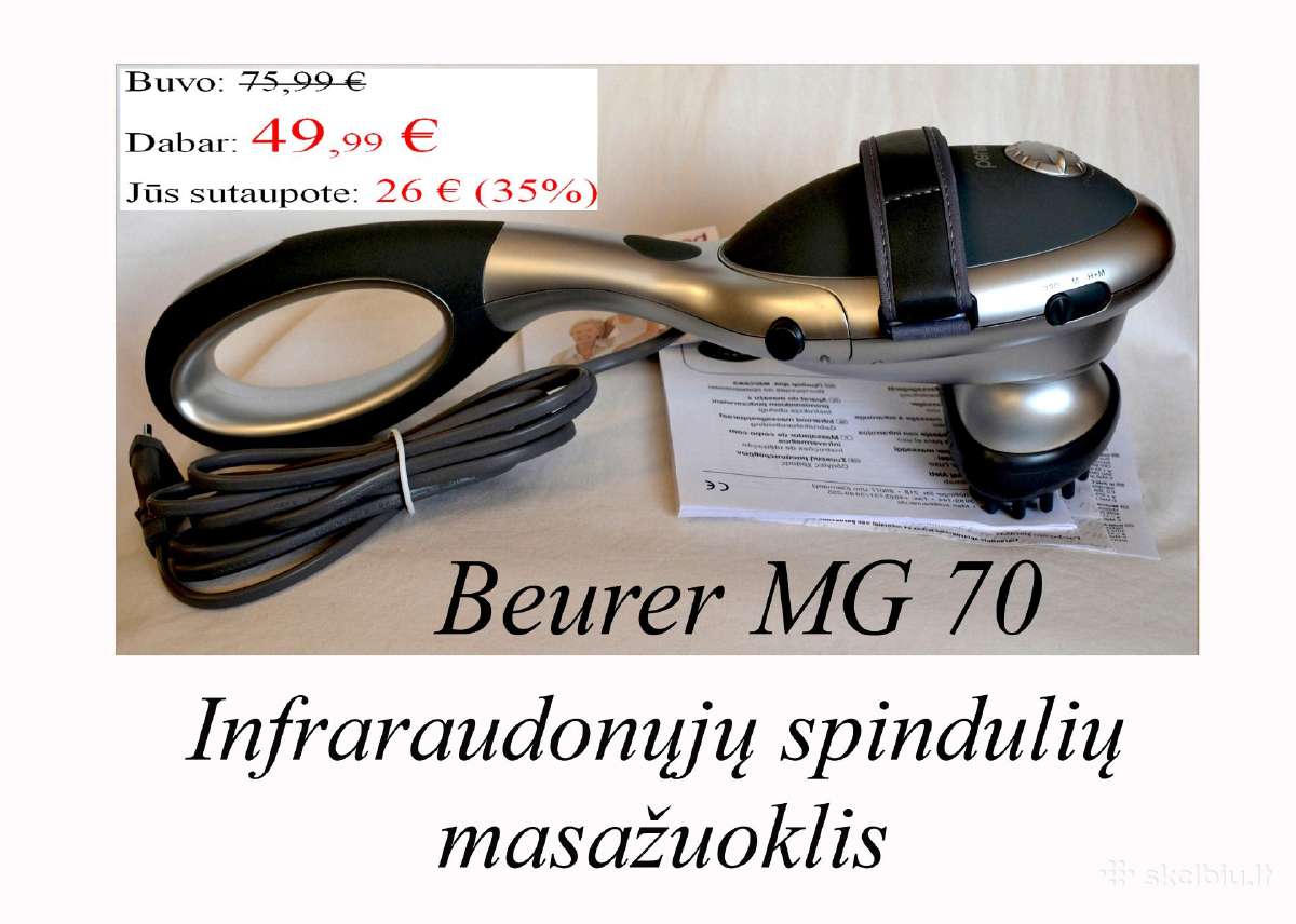 Naujas smūginis masažuoklis Beurer Mg 70