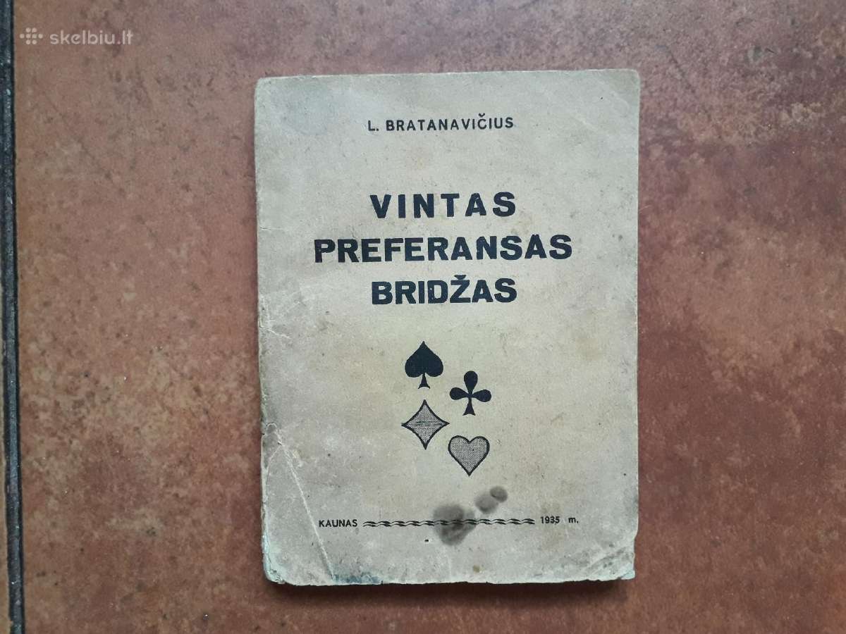 Reta kortų žaidimų taisyklių knygelė 1935 m.