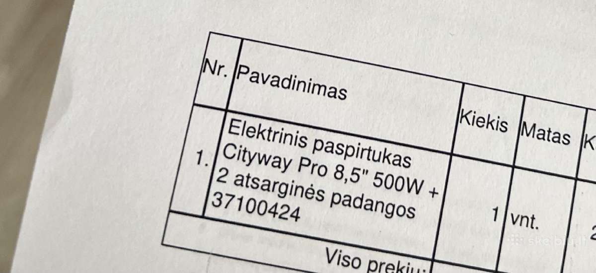 Elektrinis paspirtukas Cityway Pro 8,5" 500w - nuotraukos Nr. 12