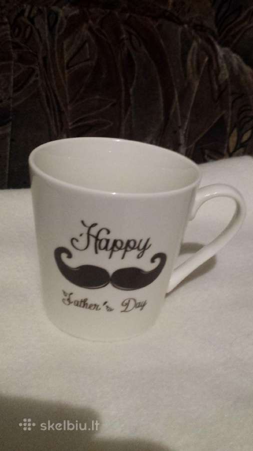 Baltas puodelis tevo dienai "Happy fathers Day"