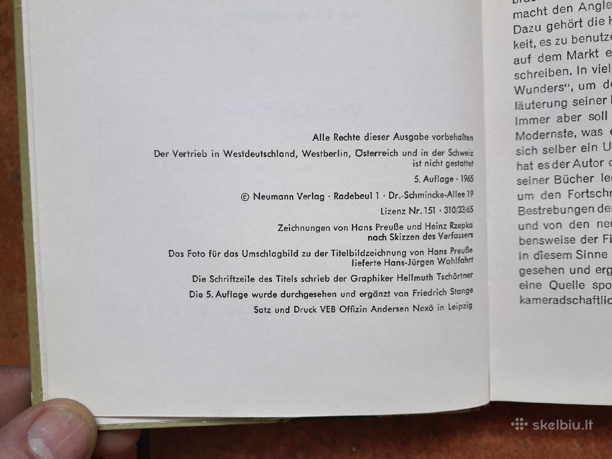 Knyga apie spiningavimą vokiškai 1965 metai. - nuotraukos Nr. 5