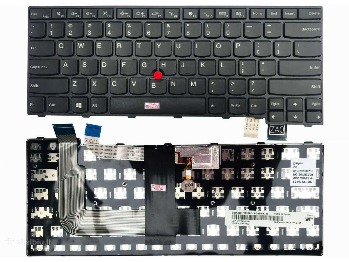 Lenovo T480, P14s, T470, T460s klaviatūros - nuotraukos Nr. 2