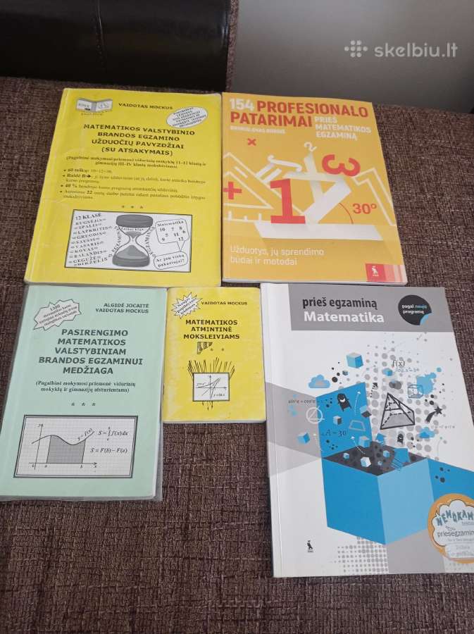 Matematikos vadovėliai prieš egzaminą