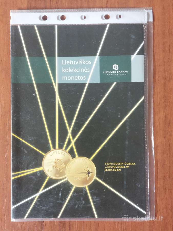 Lankstinukas ,5 Eur moneta 2016 m. skirta Fizikai - nuotraukos Nr. 7