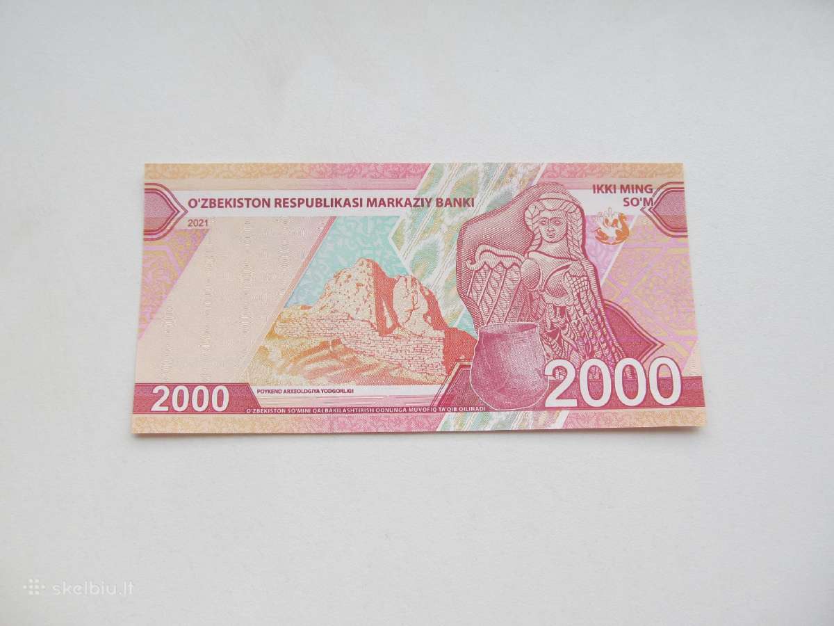 2000 somu , Uzbekistanas , 2021 unc - nuotraukos Nr. 2