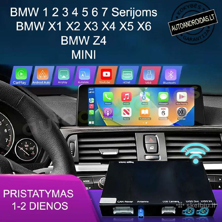 Bmw Carplay, Android Auto integracija org. multim.