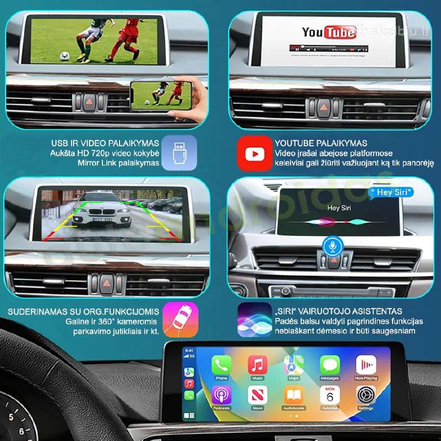 Bmw Carplay, Android Auto integracija org. multim. - nuotraukos Nr. 4
