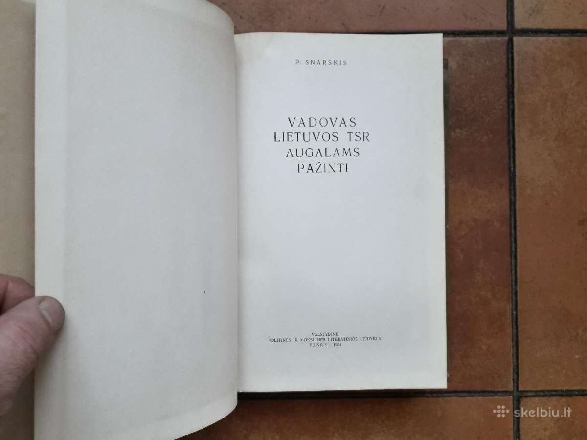 P. Snarskis "Vadovas Ltsr augalams pažinti" 1954 m - nuotraukos Nr. 3