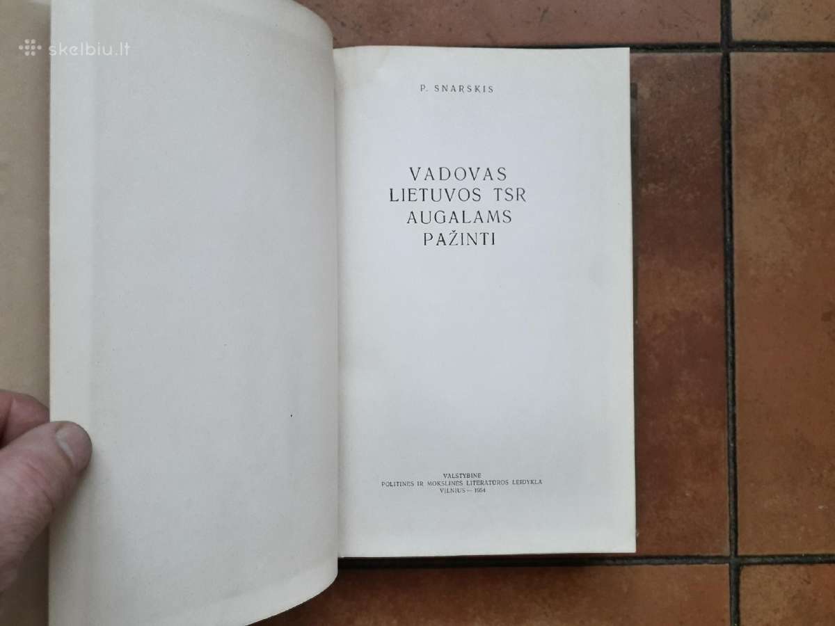 P. Snarskis "Vadovas Ltsr augalams pažinti" 1954 m - nuotraukos Nr. 3