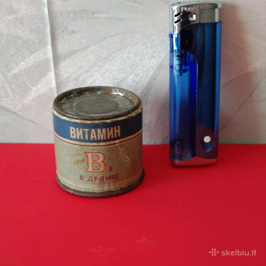 Sena 1961 m. dėžutė nuo vitamynų. - nuotraukos Nr. 4