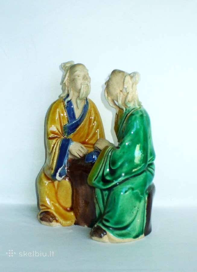 Figurelė "Du išminčiai" (Mud man) keramika Kinija - nuotraukos Nr. 6