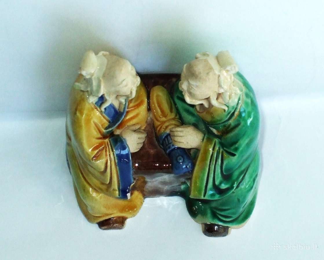 Figurelė "Du išminčiai" (Mud man) keramika Kinija - nuotraukos Nr. 11
