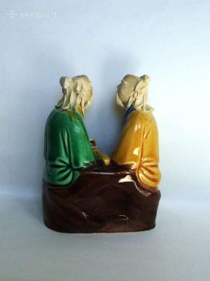 Figurelė "Du išminčiai" (Mud man) keramika Kinija - nuotraukos Nr. 4