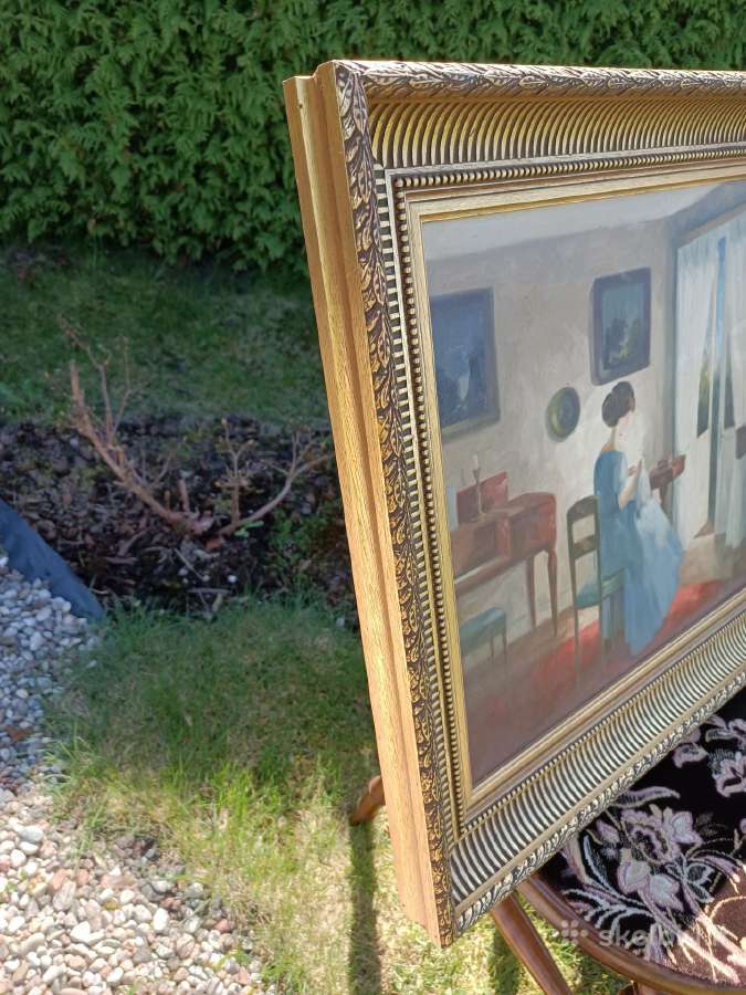Bente Berg autorinis paveikslas "Siuvanti moteris" - nuotraukos Nr. 7