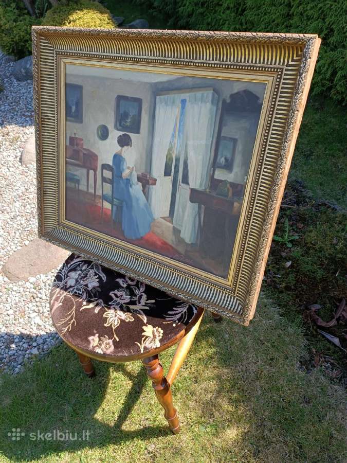 Bente Berg autorinis paveikslas "Siuvanti moteris" - nuotraukos Nr. 8