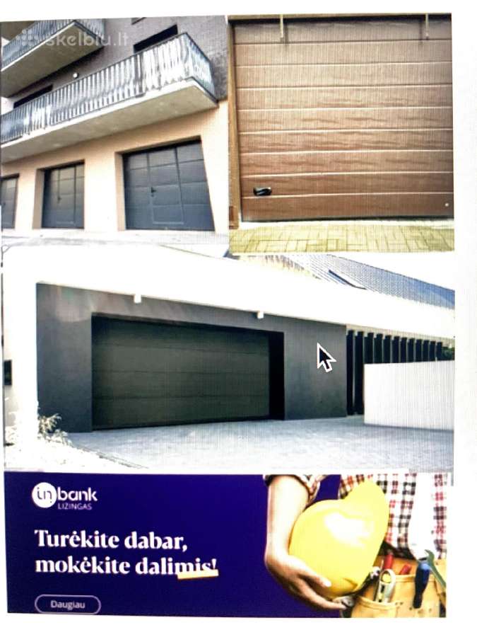 Pakeliami garažo vartai,automatika-tinkama kaina - nuotraukos Nr. 2