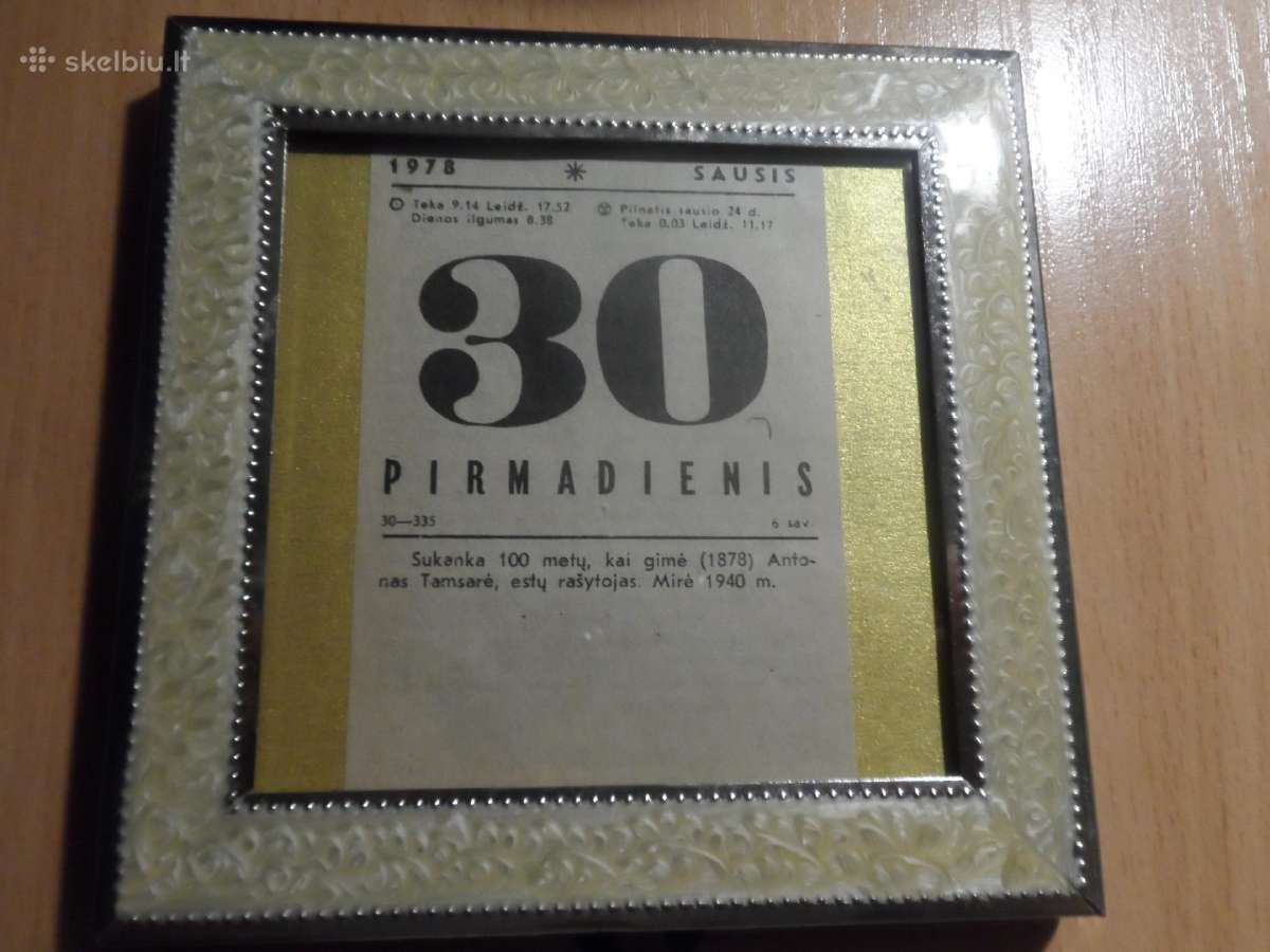 Seni kalendoriaus lapeliai nuo 1960m - nuotraukos Nr. 2