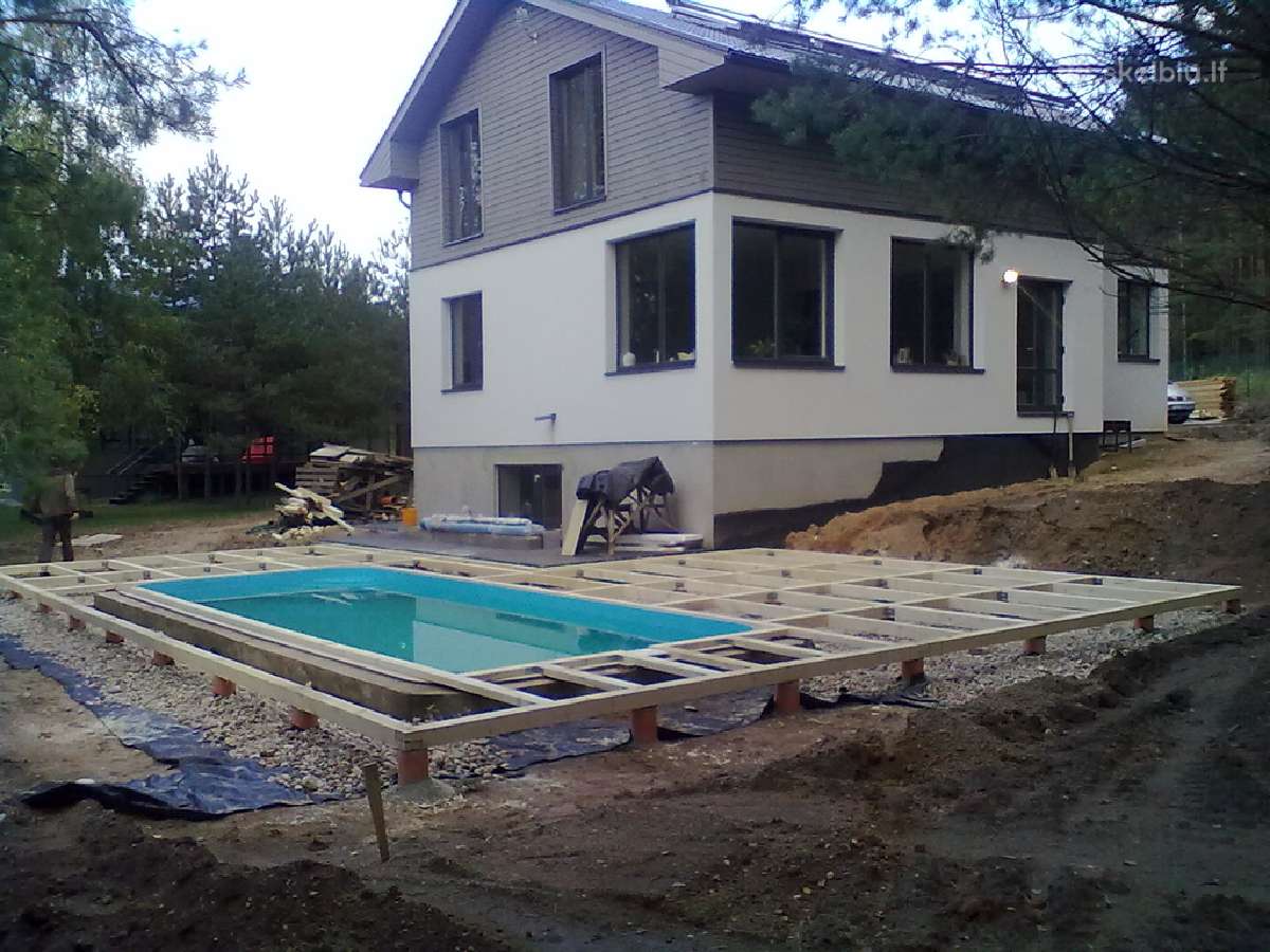 Karkasinių namų statyba, vidaus apdaila. - nuotraukos Nr. 12