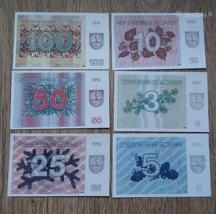 Kopijos , repro, anturažui banknotai info aprašyme