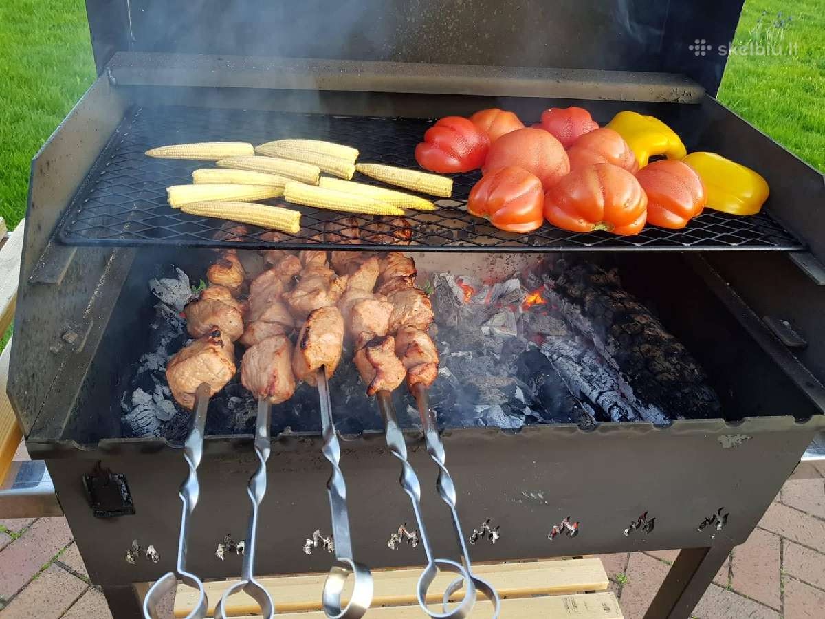 Kepsninė malkinis grilis Silver Grill su ratukais - nuotraukos Nr. 5