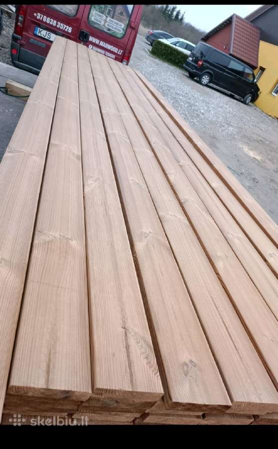 Suomiškos termo medienos terasinės Ab -25eur/m2 - nuotraukos Nr. 7