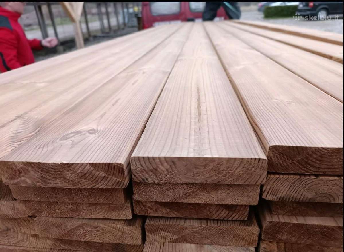 Suomiškos termo medienos terasinės Ab -25eur/m2 - nuotraukos Nr. 8