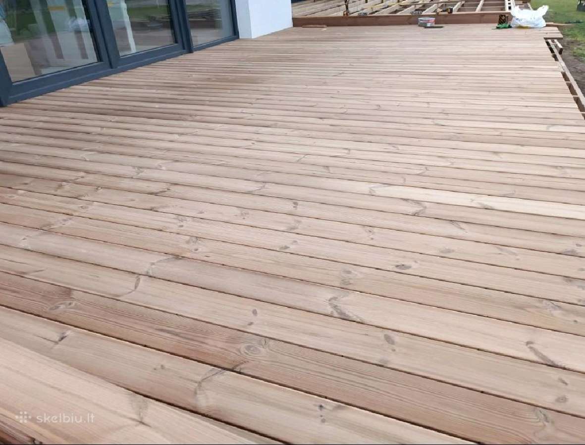 Suomiškos termo medienos terasinės Ab -25eur/m2 - nuotraukos Nr. 11