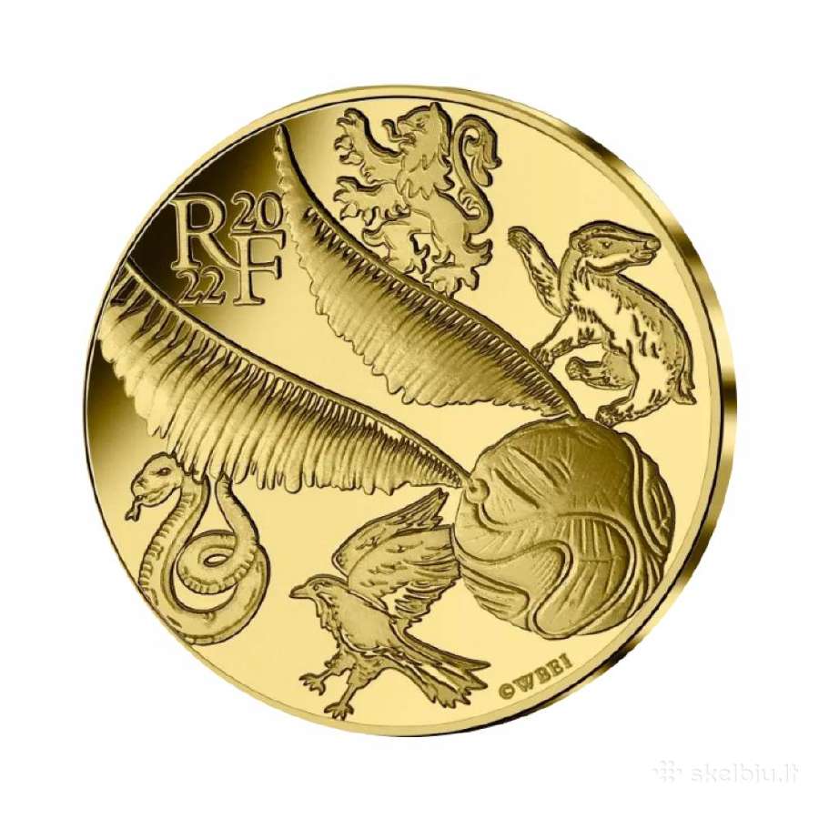 5 eurų auksinė moneta Harry Potter Golden Snitch