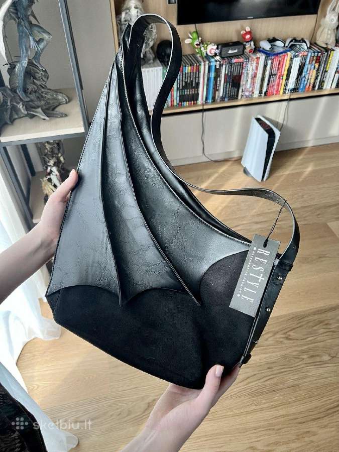 Restyle Bag Gothic Purse with Bat Wing