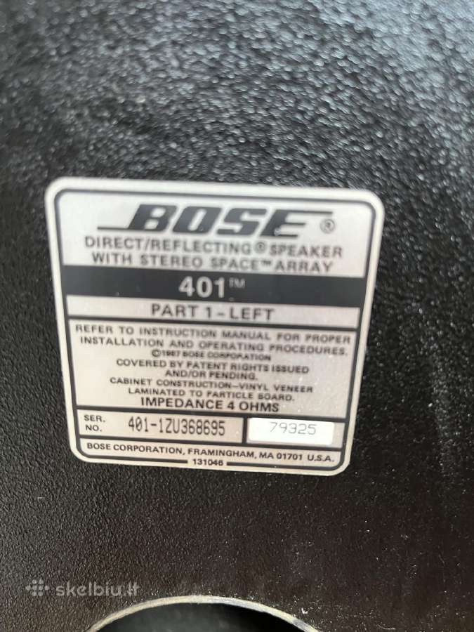 Koloneles Bose 401 speaker - nuotraukos Nr. 3