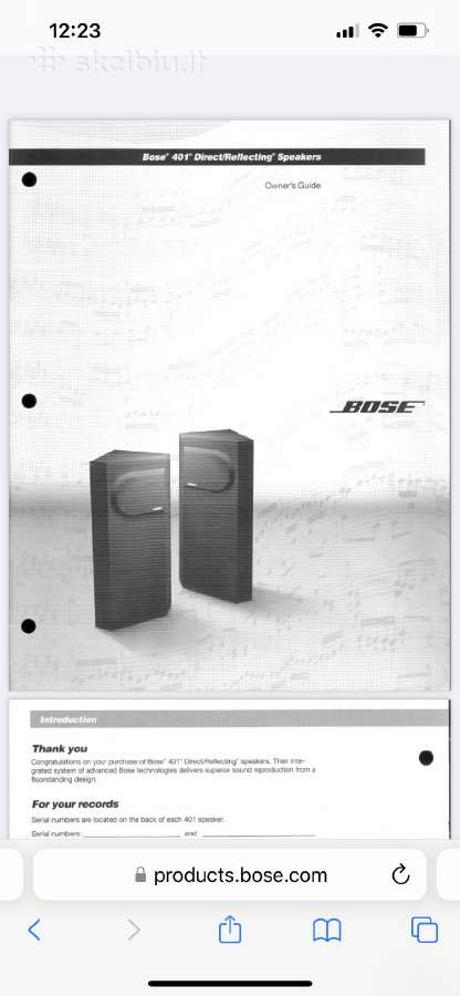 Koloneles Bose 401 speaker - nuotraukos Nr. 6