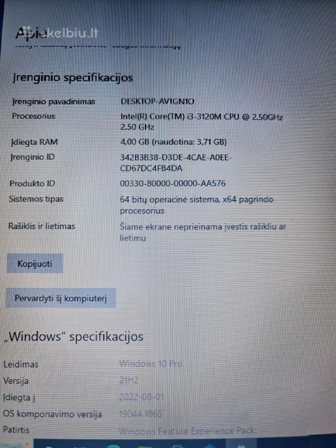 Samsung Np270 - nuotraukos Nr. 3