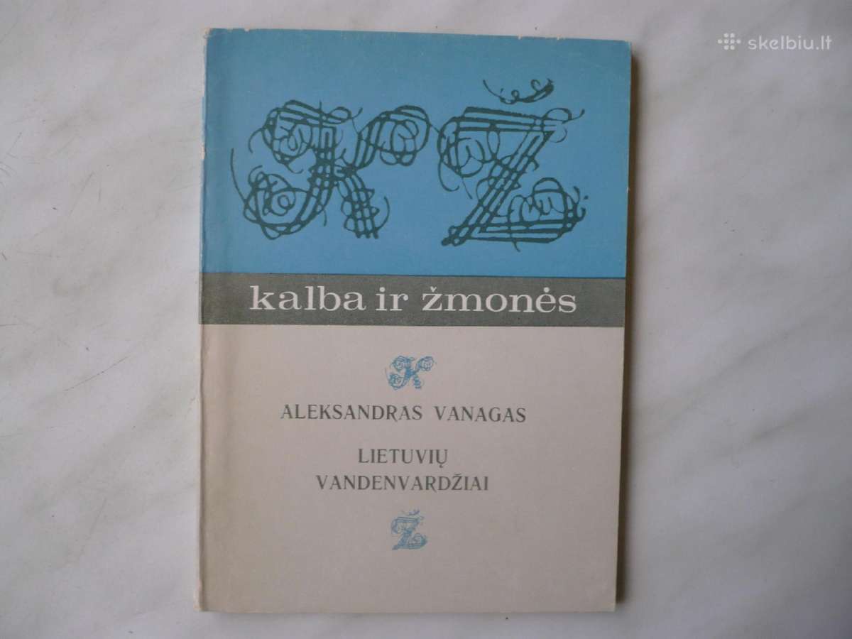 A. Vanagas Lietuvių Vandenvardžiai