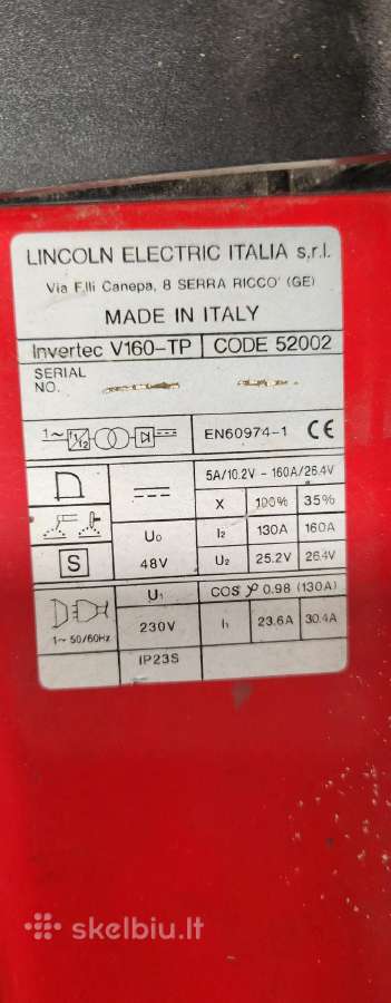 Lincoln invertec tig v160-t - nuotraukos Nr. 2