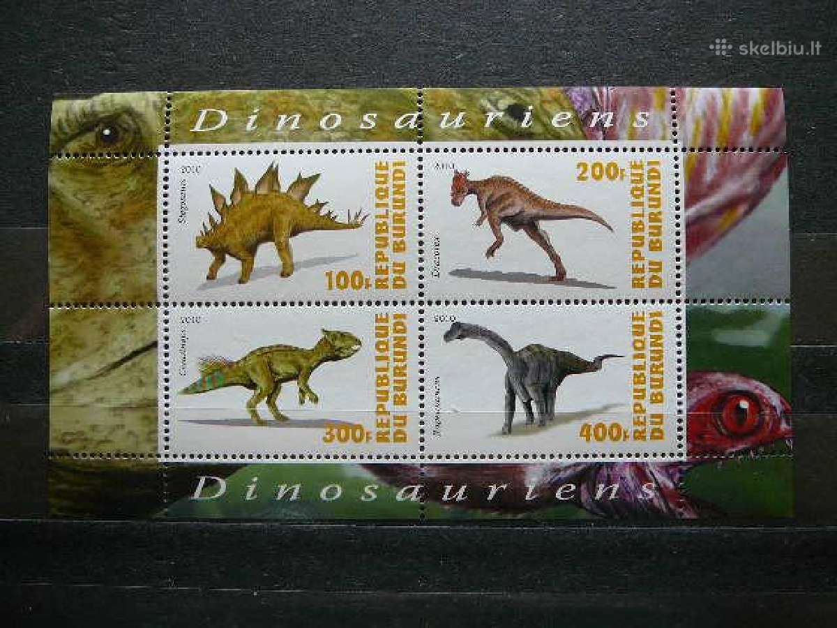 Dinozaurai Burundis 2010 svarus g208a