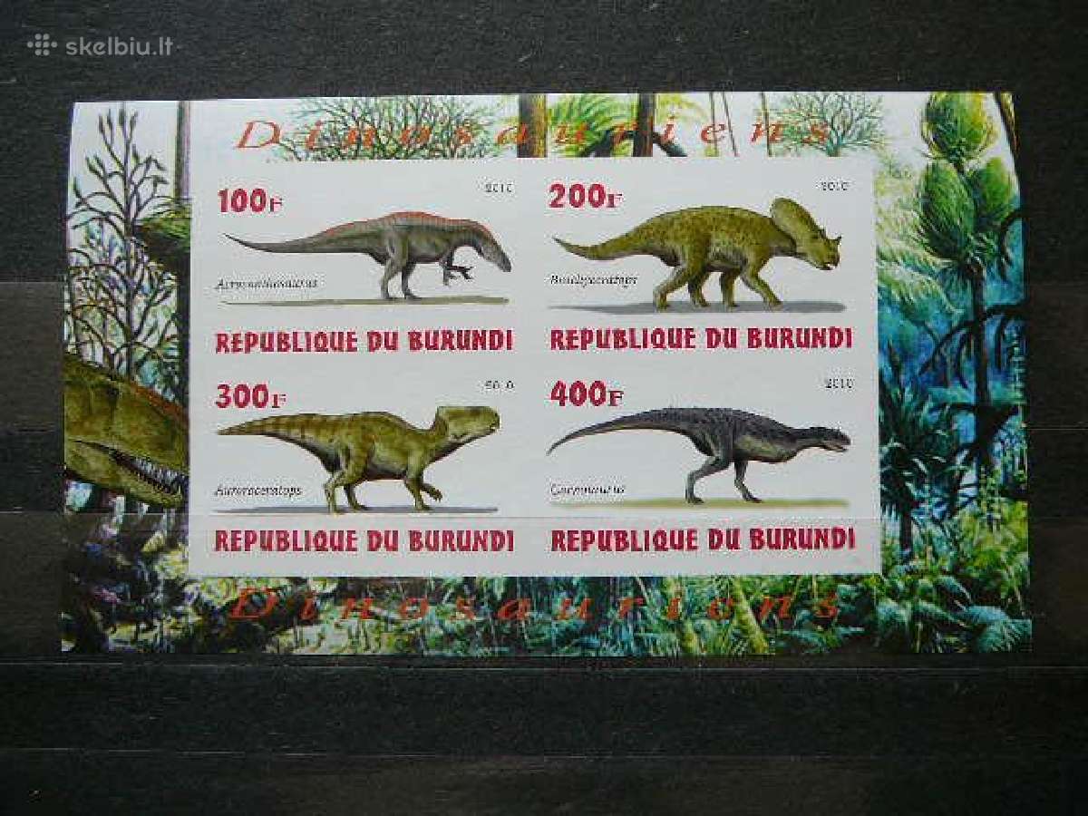 Dinozaurai Burundis 2010 svarus g211a